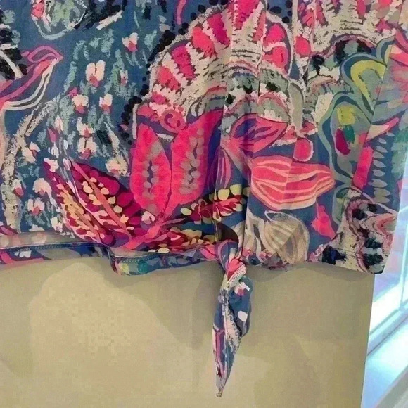 Lily Pulitzer Women’s Top, Tie Knot at Side, Small - Picture 3 of 7